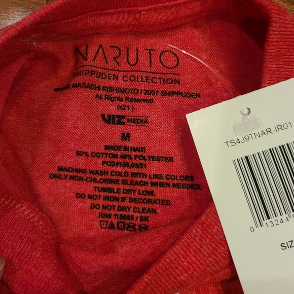 Naruto Boys Red Tshirt Size Medium - Picture 4 of 5